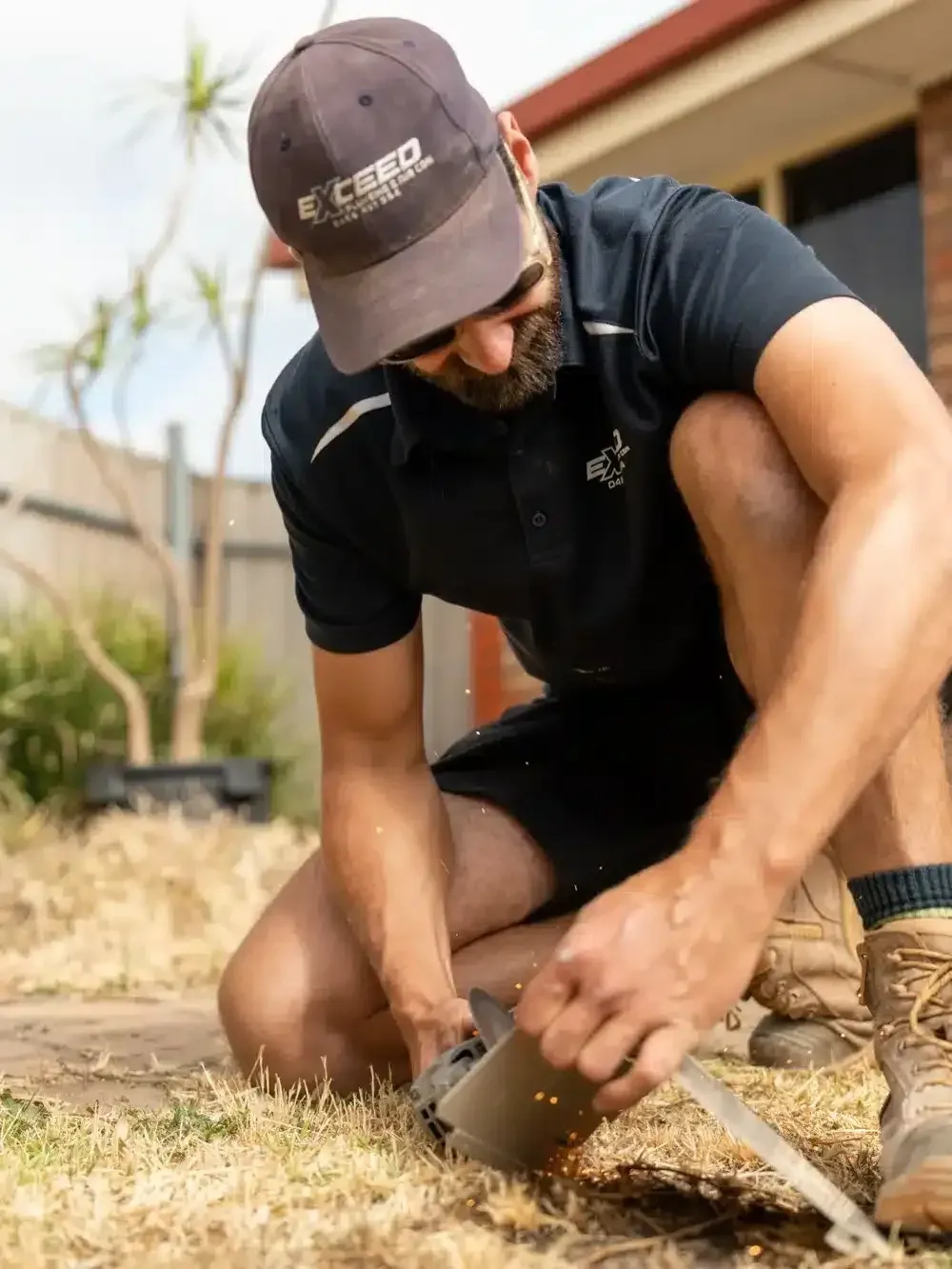 A Blakeview plumber at work on a job